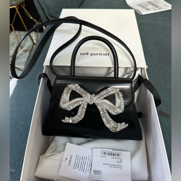 Self-Portrait Handbags - Self-Portrait Mini Tge Bow Tote bag AW22300